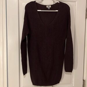 Purple sweater dress